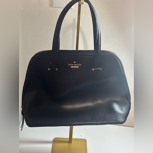 Kate Spade Black Leather Handbag- Gently Used - great condition - Picture 1 of 4